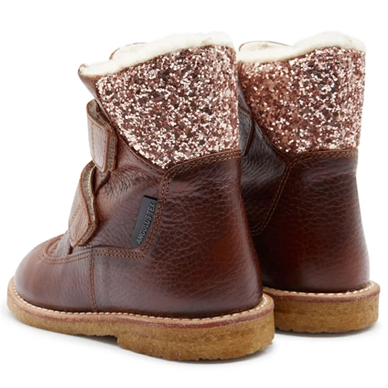 Angulus Tex-Boots With Velcro Cognac/Maple