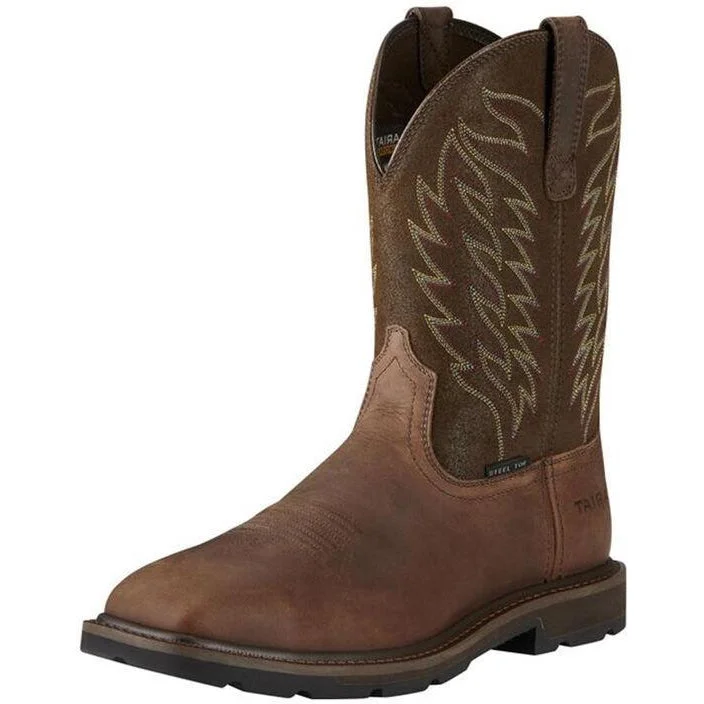 Ariat Men's Groundbreaker 10"" Square Steel Toe Western Work Boot - 10021108