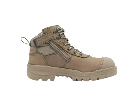 BLUNDSTONE 8553 Unisex RotoFlex Zip Safety Boot - Stone