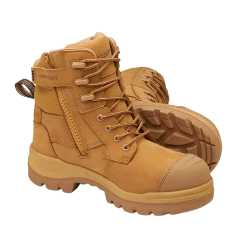 BLUNDSTONE 8560 RotoFlex 6"" Zip Safety Boot - Wheat