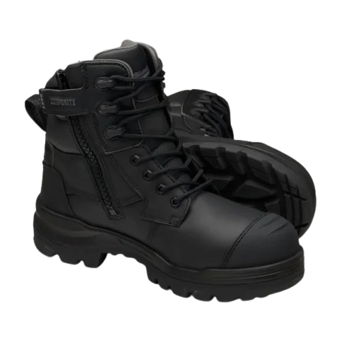 BLUNDSTONE 8561 RotoFlex 6"" Zip Safety Boot - Black