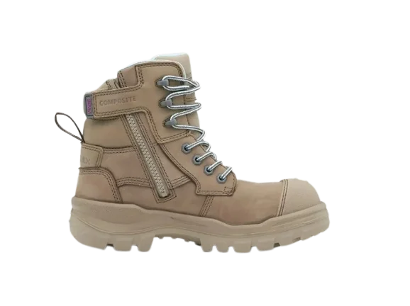 BLUNDSTONE 8863 Ladies RotoFlex Zip Safety Boot - Stone