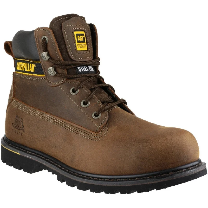 Caterpillar NEW Holton SB Wide-Fit Safety Boots | Steel Toe Cap