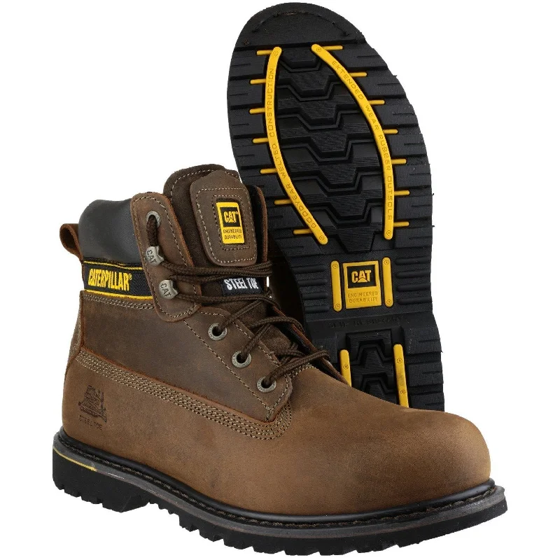 Caterpillar NEW Holton SB Wide-Fit Safety Boots | Steel Toe Cap