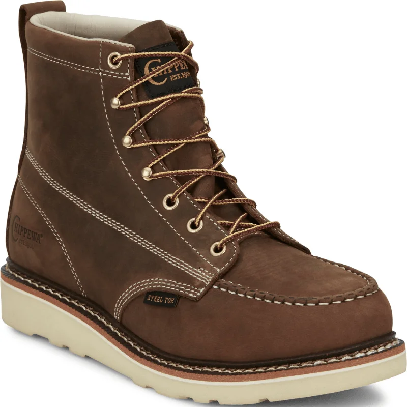 Chippewa Men's Edge Walker Steel Toe Lace-Up Works Boots ED5321