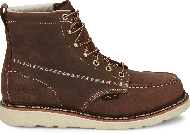 Chippewa Men's Edge Walker Steel Toe Lace-Up Works Boots ED5321