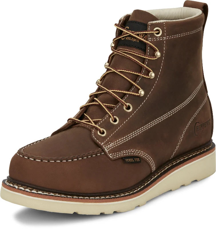 Chippewa Men's Edge Walker Steel Toe Lace-Up Works Boots ED5321