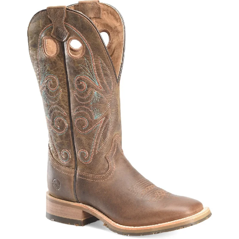 Double H Women's Grace 12"" Wide ST Roper  Work Boot - Brown - DH7030