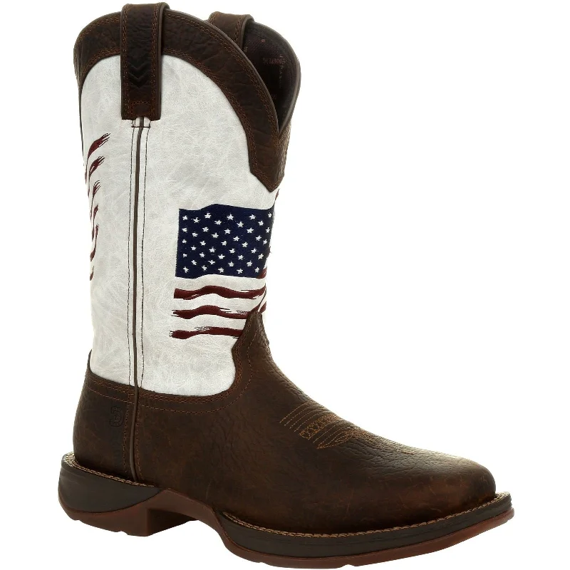 Durango Women's Lady Rebel Distressed Flag 11"" Square Toe Western Boot DRD0394