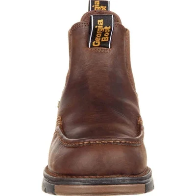 Georgia GB00156 Boot Men's Brown Athens Chelsea Waterproof Work Boot