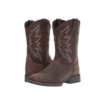 7221 Justin Men's 11"" Stampede Distressed Brown Buster