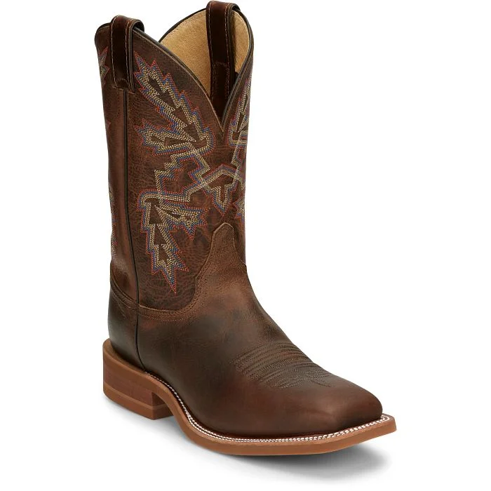 JUSTIN MENS BENDER 11"" WESTERN BOOT BR5348