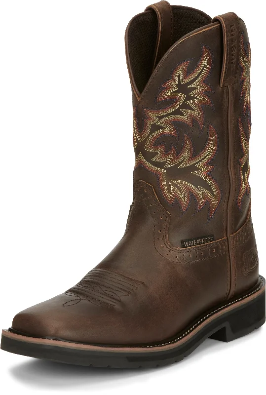 Justin Men's Brown Driller Waterproof Work Boot SE4689