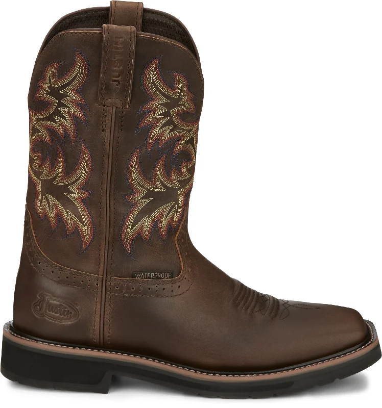 Justin Men's Brown Driller Waterproof Work Boot SE4689