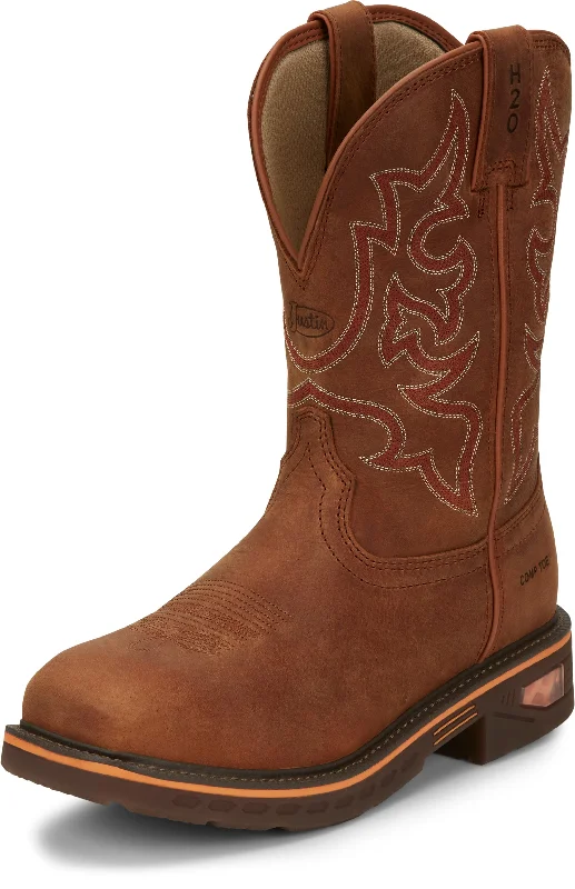 Justin Men's Resistor Russet Brown Nano Comp Toe Work Boots CR4016