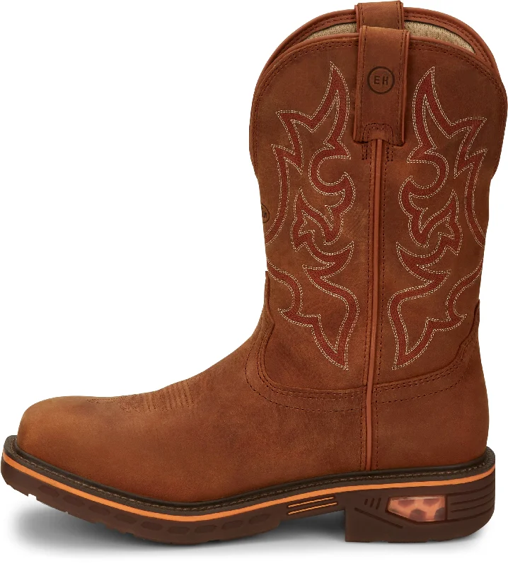 Justin Men's Resistor Russet Brown Nano Comp Toe Work Boots CR4016