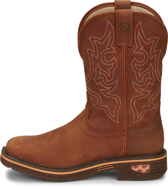 Justin Men's Resistor Russet Brown Waterproof Work Boots CR4011