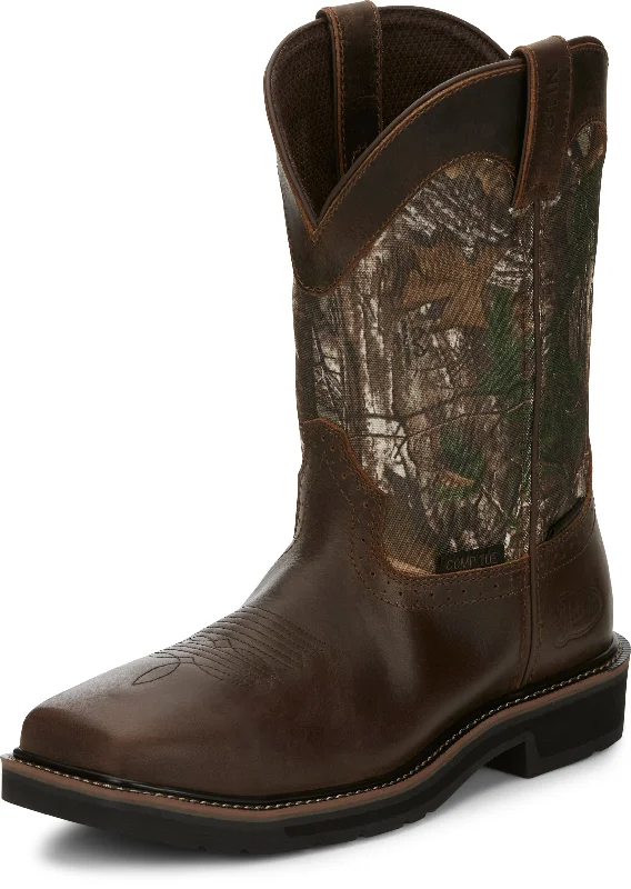 Justin Men's Trekker Chocolate Brown Composite Toe Waterproof Work Boot SE4677