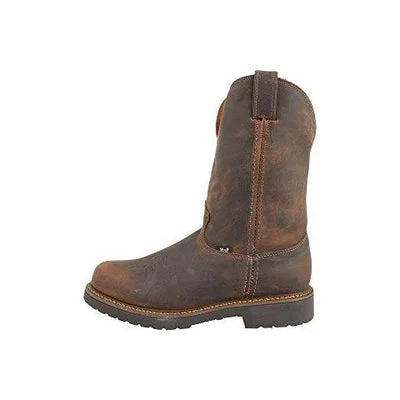 Justin Original Workboots Men's 11"" Pull-On Work Boots in Rugged Gaucho 4444