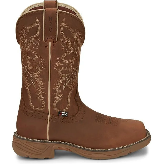 Justin Women's Rush 11"" Waterproof Western Work Boot -Tan- SE4353