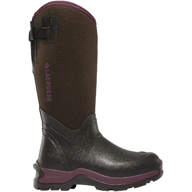 Lacrosse Women's Alpha Thermal 14"" WP Rubber Work Boot - Chocolate - 644104