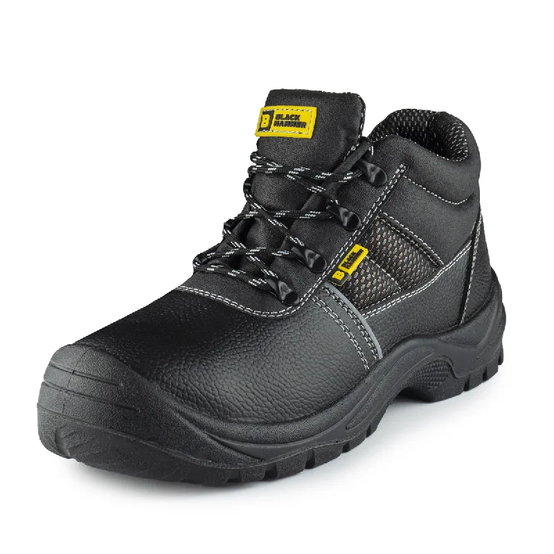 Mens Safety Boots Steel Toe Cap Work Footwear | Black Hammer