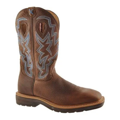 Men’s Lite Cowboy Workboot – Brown Pebble/Brown Pebble MLCW003