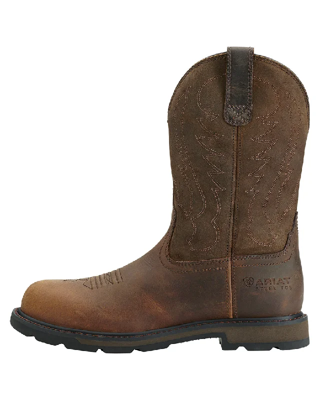 Mens Groundbreaker Steel-Toe Pull-On Boots