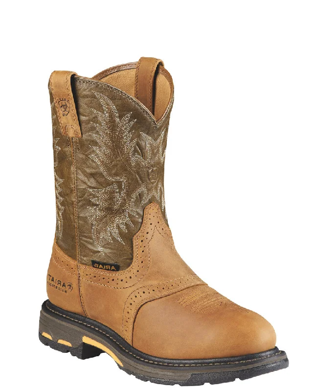 Mens Workhog H20 Pull-On Boots - Aged Bark