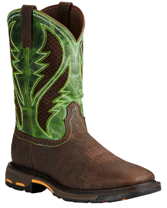 Mens Workhog VentTEK Pull-On Boots - Green