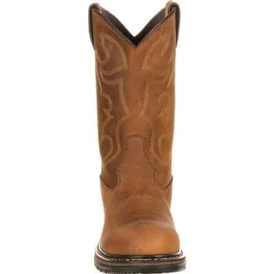 Rocky Men's 11"" Waterproof Original Ride Branson Round Steel Toe Western Work Boot