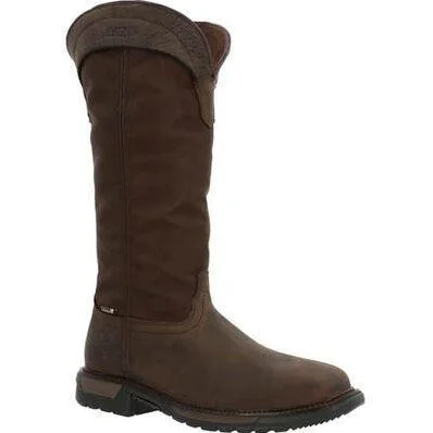 Rocky Men's Original Ride FLX 16"" Comp Toe WP Snake Boot- Brown- RKW0347