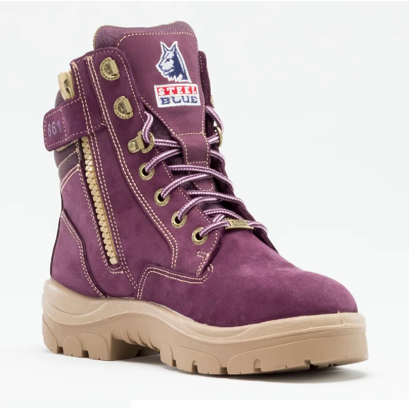 Steel Blue Women's Southern Cross Side Zip Steel Toe Work Boot - Purple - 892861