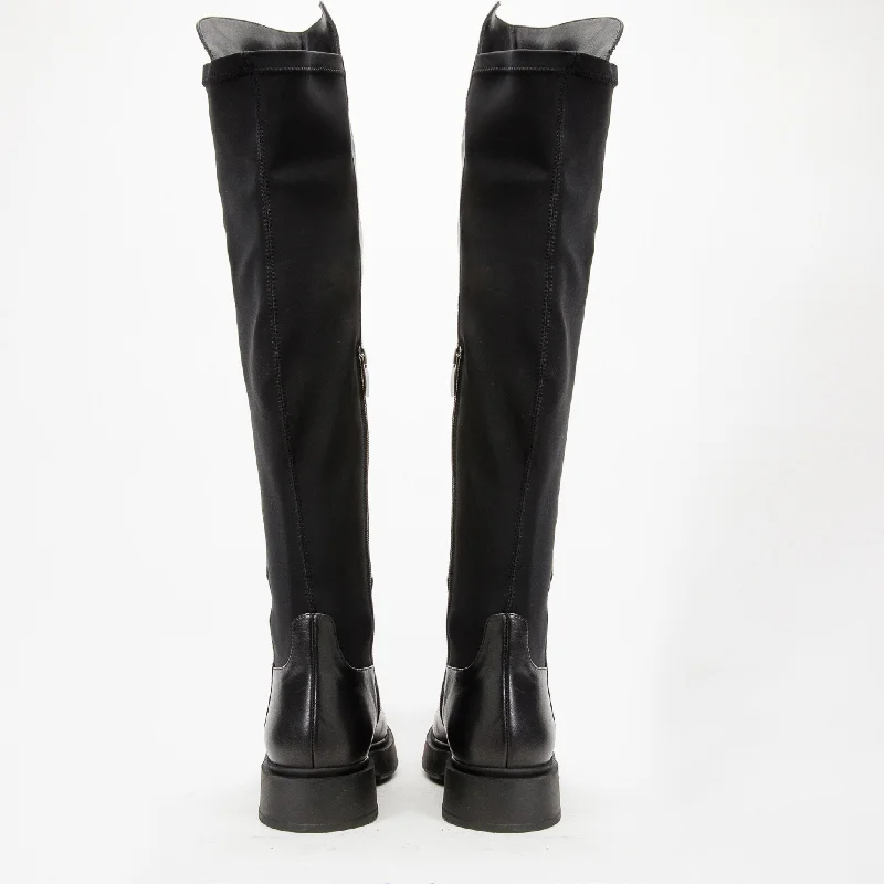 The Harmony Belle Black Leather Knee High Women Boot