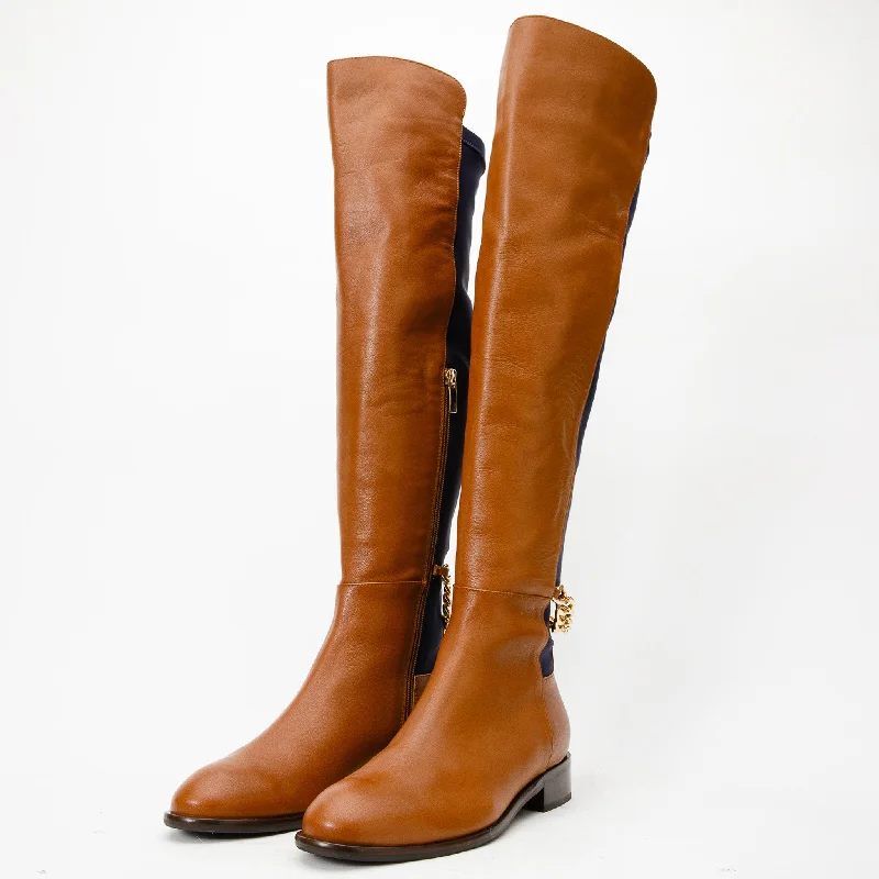 The Tallin Tan Leather Knee High Women Boot