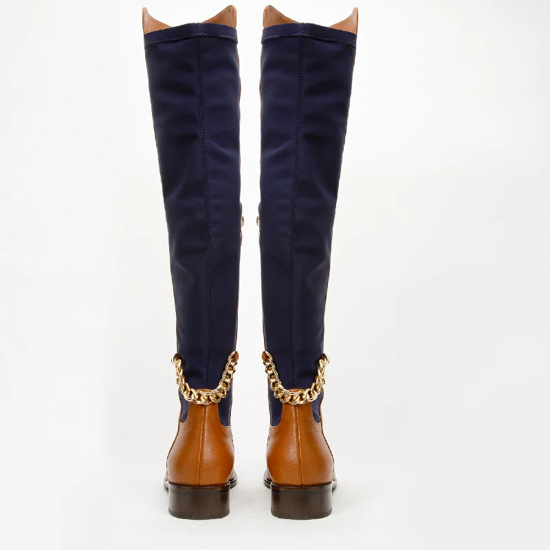 The Tallin Tan Leather Knee High Women Boot