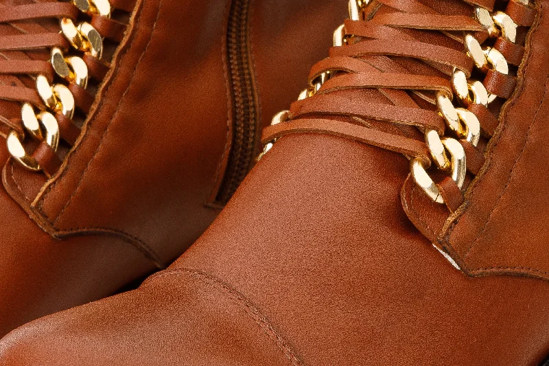 The Tuna Tan Leather Mid Calf Women  Boot