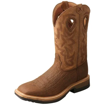 MLCCW05 Twisted X Men's Lite Cowboy Western Work Boot - Wide Square Toe -  COMP TOE