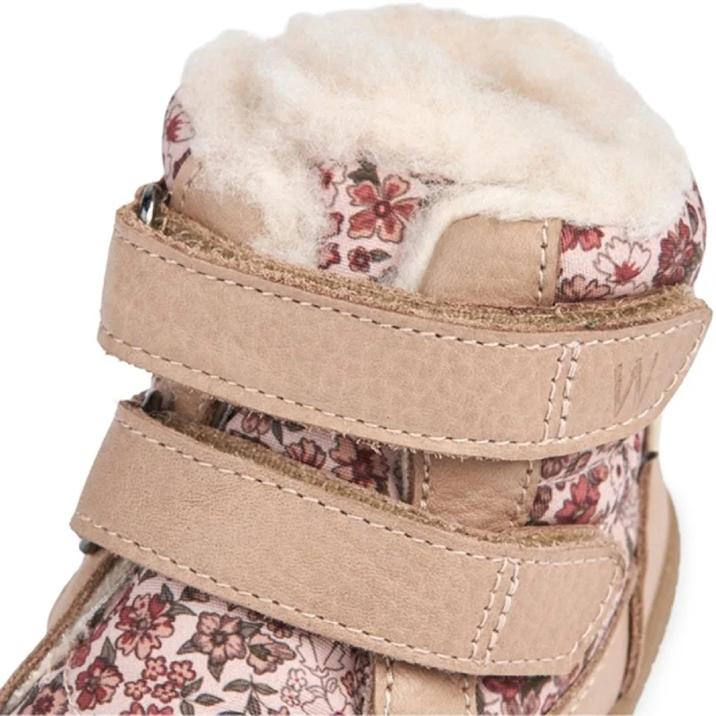 Wheat Winter Boots Daxi Wool Tex Print Rose Dust Flowers