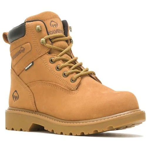 Wolverine Women's Floorhand 6"" WP Soft Toe Work Boot - Wheat - W220014