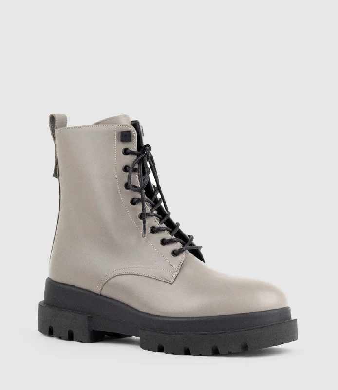 BRENDAN Combat Boot in Taupe