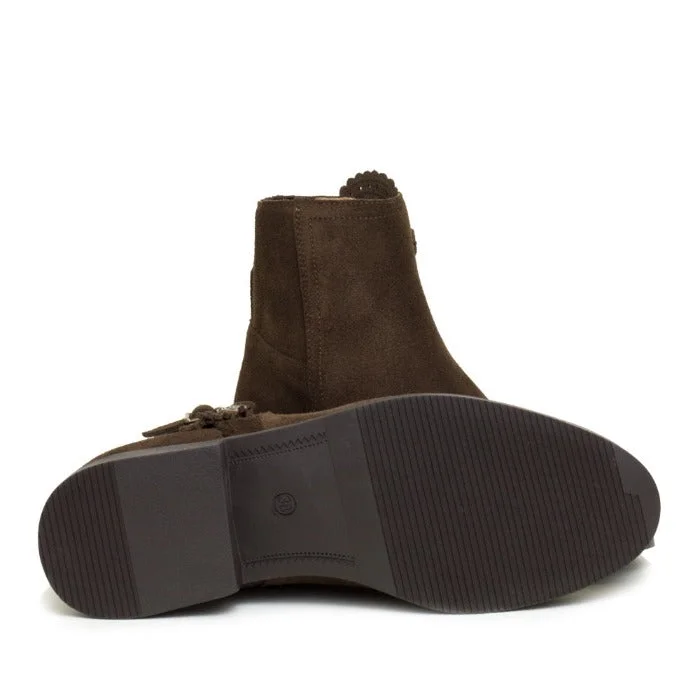 Valencia Suede Tassel Boots - Brown