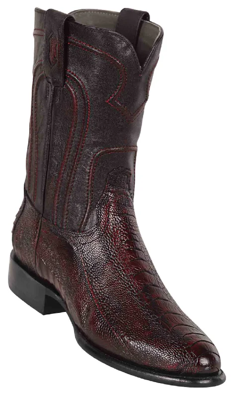 690518 LOS ALTOS BOOTS OSTRICH LEG ROPER BLACK CHERRY