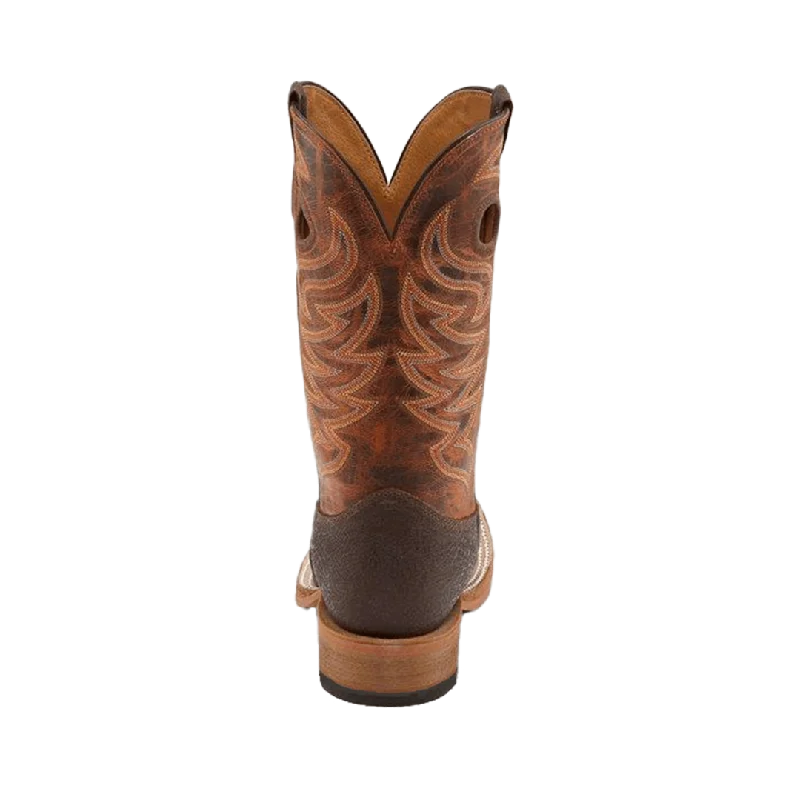 Justin Men’s Bent Rail Caddo Brown Stone Square Toe Western Boots