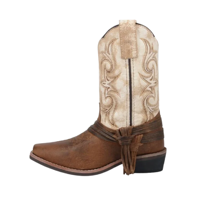 Dan Post Kid's Lil Myra Square Cowgirl Brown Boots