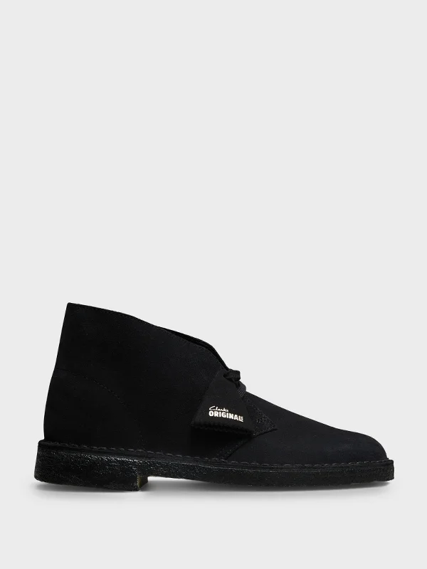 Desert Boots in Black Suede