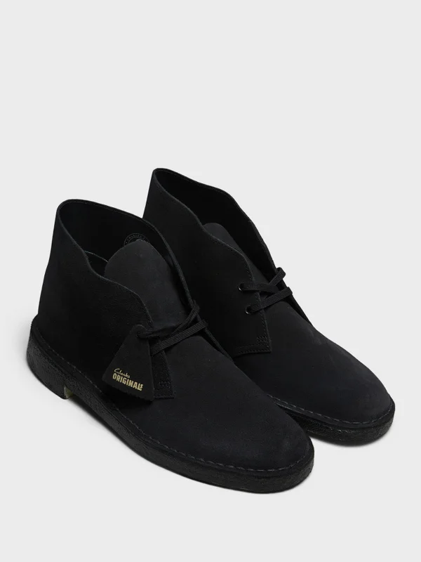 Desert Boots in Black Suede