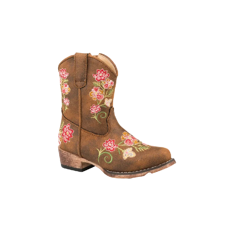 Roper Footwear Kid's Floral Embroidered Toddler Boots