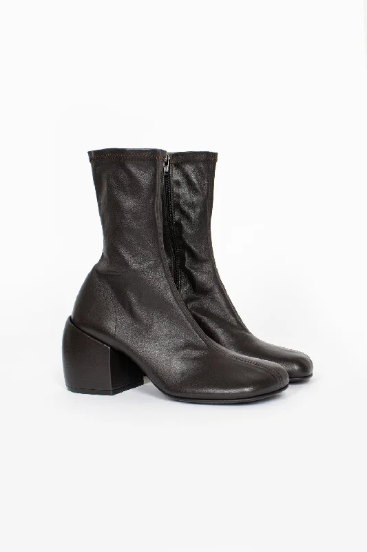 Heeled Half Boots Dark Brown