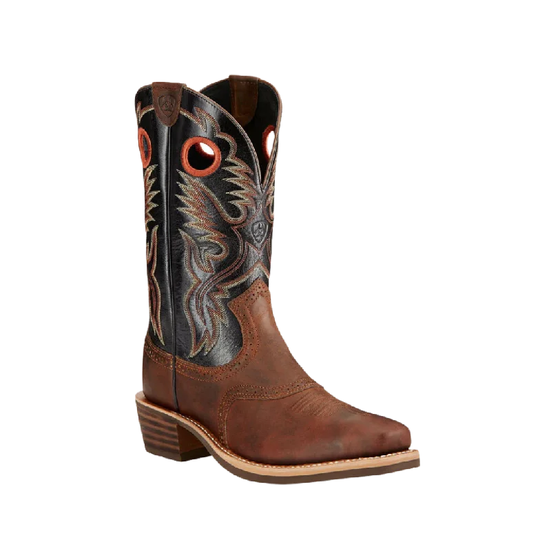 Ariat Men's Heritage Roughstock  Riding Mahogany Boots